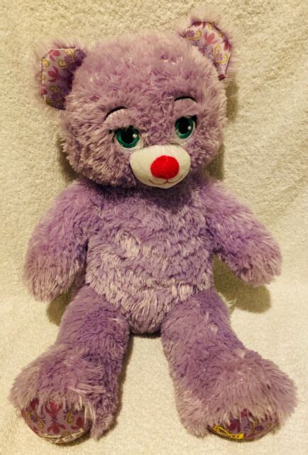 Build A Bear Disney Frozen Anna Plush Teddy Bear 17 Glitter Bab Purple Lilac Ebay