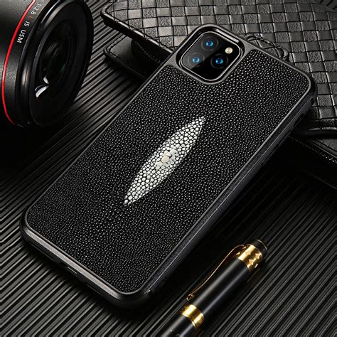 Genuine Stingray Leather Full Protective Phone Case For Iphone