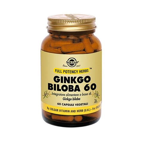 Solgar Ginkgo Biloba 60 Capsule Vegetali Farmagevi