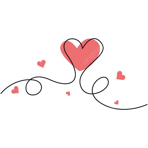 Love Valentines Day Vector Art Png Single Line Draw Love Valentine Day