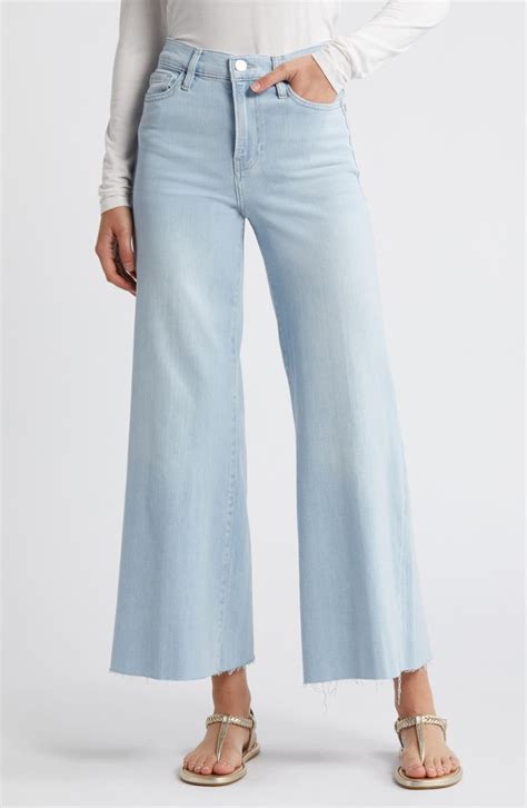 Frame Le Palazzo Raw Hem Ankle Wide Leg Jeans Nordstrom