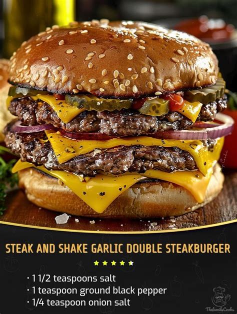 Kylie Recipes Steak And Shake Garlic Double Steakburger Facebook In