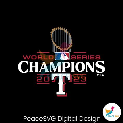 Texas Rangers 2023 World Series Champions Official Logo SVG Files for ...