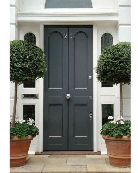 Immaculate Panel Georgian Door And Frame With Sidelights And Fanlight