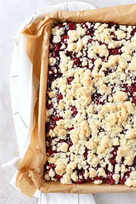 Cherry Crumble Pie Bars Savvy Saving Couple