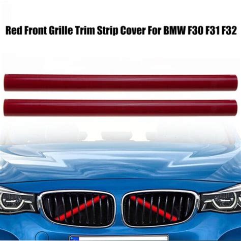 Garniture De Calandre Rouge Durable Et Accrocheuse Pour BMW F30 F31 F32