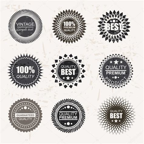 Set Of Premium Quality And Guarantee Labels Stock Vector Image By