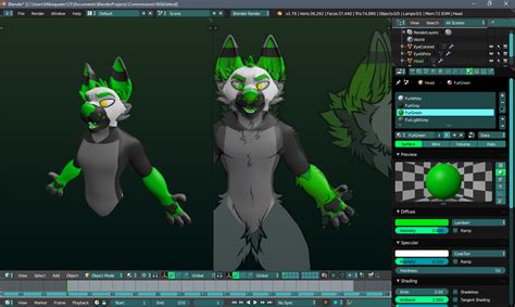 A Very Wip Model Of An Anthro Wolf R Blender