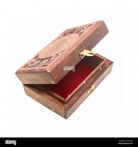 A Brown Handcrafted Wooden Gift Box For Storing Jewellery And Money