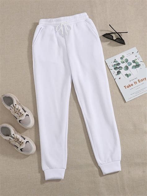 Pin By Sera Kutlubey On White Jogger Pants Cute