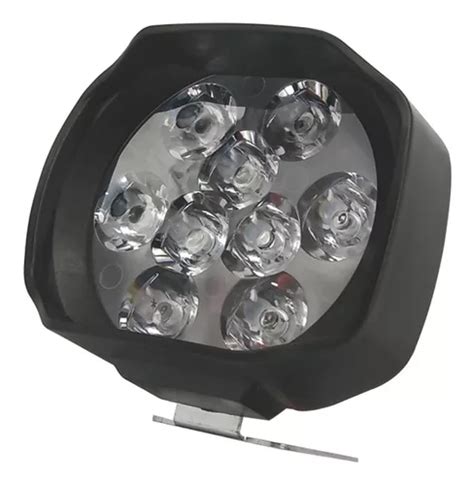 Faro Led Auxiliar 27w 12v 24v Off Road 9 Leds 8x6cm