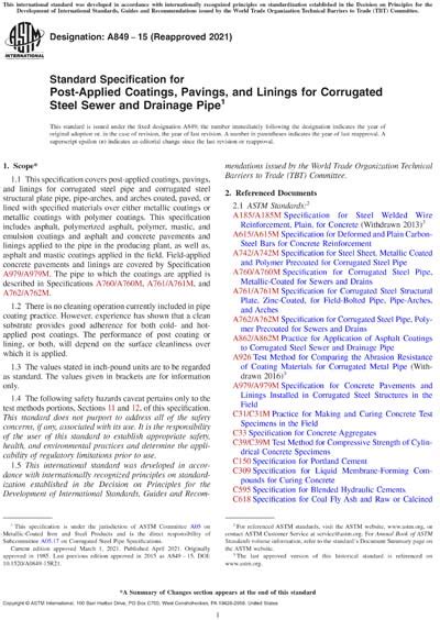 Astm A Standard Specification For Post Applied Coatings 5940 Hot Sex