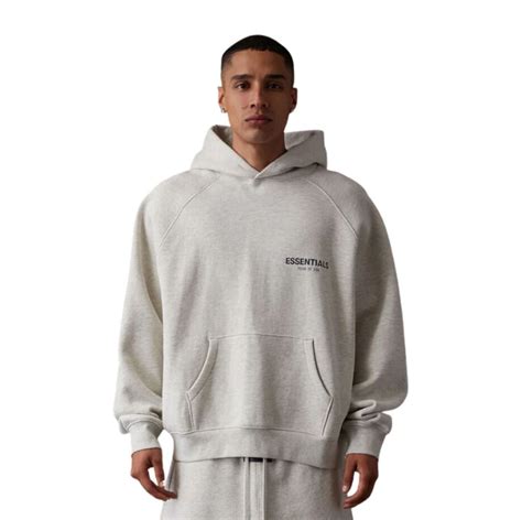 Fear Of God Essentials Ss22 Light Oatmeal Hoodie Mens Fashion Coats Jackets And Outerwear On