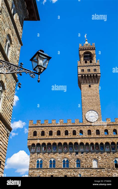 The Palazzo Vecchio Old Palace Is The Town Hall Of Florence Italy