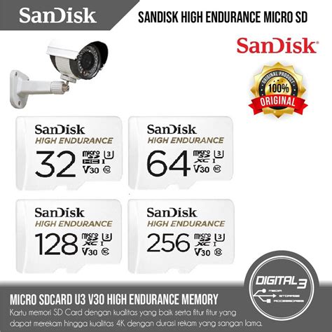 Jual Sandisk High Endurance Micro Sd Memory Card Cctv Gb Gb Gb