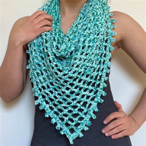 Crochet Triangle Scarf Pattern Spring Scarf Tutorial Etsy