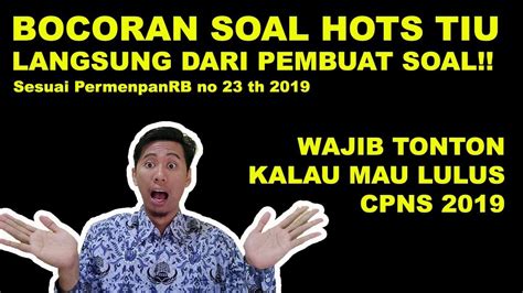 Bocoran Materi Soal Ujian Tes Tertulis Ppk Dan Pps Pemilu Terbaru