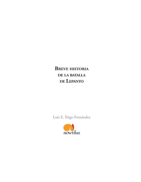 Breve Historia De La Batalla De Lepanto