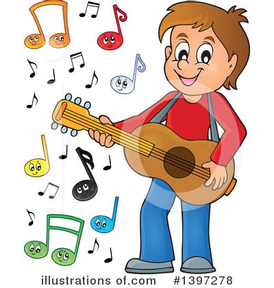 Guitarist Clipart #1397272 - Illustration by visekart