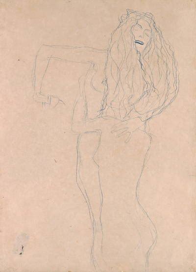 Two Naked Women Embracing Ver Sacrum By Gustav K Tumbex