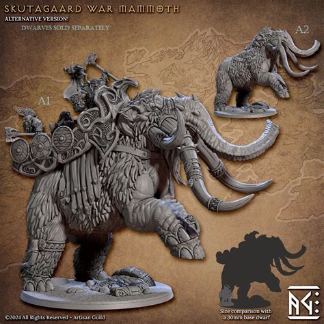 Skutagaard War Mammoth Quest For Goldvein Mammoth Miniature Dnd