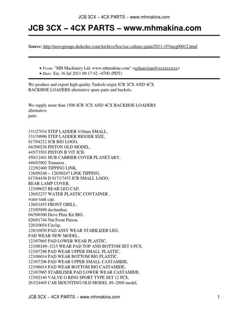 PDF JCB 3CX 4CX PARTS DOKUMEN TIPS