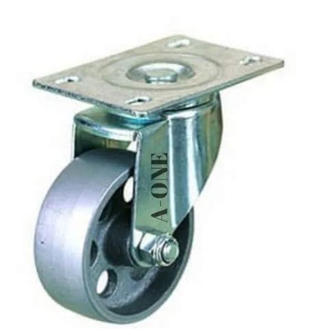 Round Mild Steel Ci And Ms Wheel Caster For Bakery And Hi Temperature