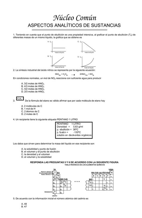 Qu Mica Banco De Preguntas Icfes Pdf