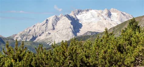 Mount Marmolada Highest Peak Alps Dolomites Mountains Stock Photo