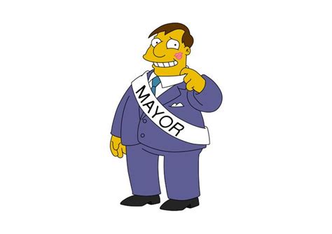 Mayor Quimby Simpsons Vector Character | Vector character, Simpson ...