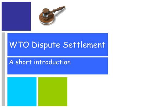 PPT - WTO Dispute Settlement PowerPoint Presentation, free download ...