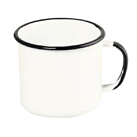 Caneca Esmaltada Branca P M Ambiente Festas