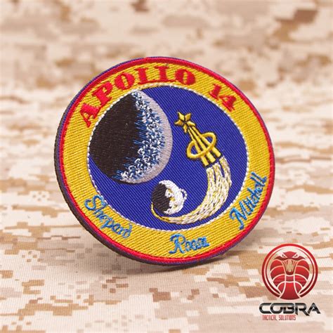 Apollo 14 Shepard Roosa Mitchell Nasa Geborduurde Patch Met Velcro