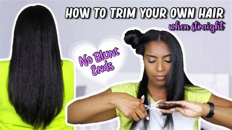 How To Trim Your Own Hair Trimming My Natural Hair When Straight Youtube