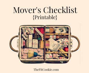 Printable Moving Checklist & Packing Tips • The Fit Cookie