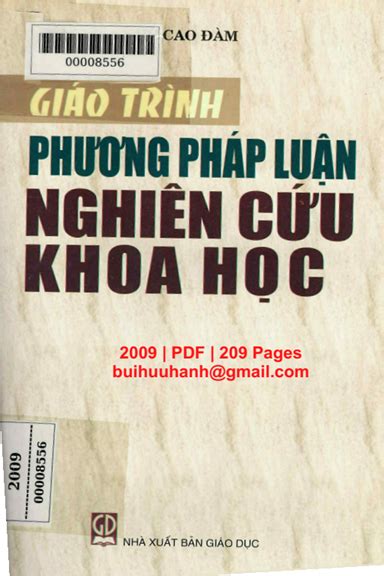 Giáo Trình Phương Pháp Luận Nghiên Cứu Khoa Học NXB Giáo Dục 2009