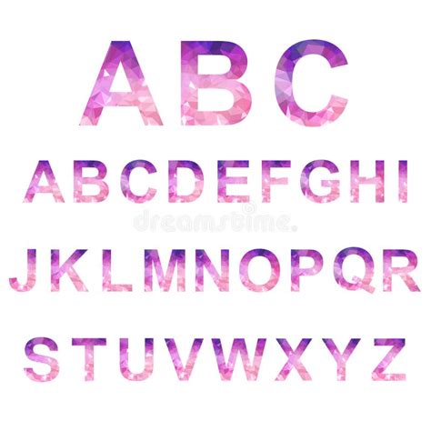 Low Poly Alphabet Vector Lowpoly Vector Alphabet Mosaic Font Stock