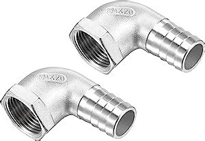 M Meterxity Pack Hose Barb Fittings Degree Elbow Stainless Steel