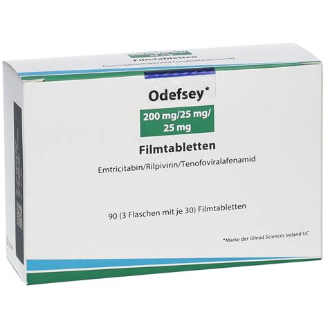 ODEFSEY 200 mg/25 mg/25 mg Filmtabletten 3x30 St mit dem E-Rezept ...