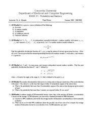 ENGR 371 Final Exam Summer 2003 1 Concordia University Department