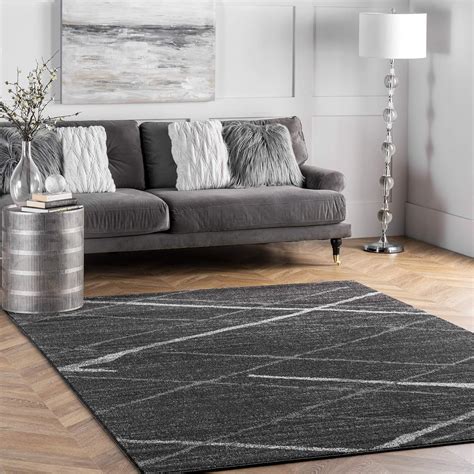 Amazon NuLOOM Thigpen Contemporary Area Rug 6 7 X 9 Dark Grey