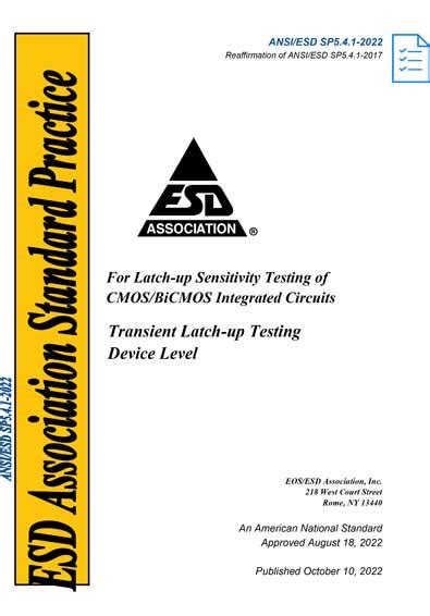 Ansi Esd Sp Esd Association Standard Practice For Latch Up