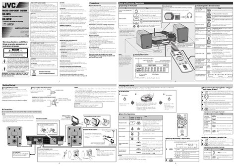 Jvc Speaker System Ux N1s Users Guide