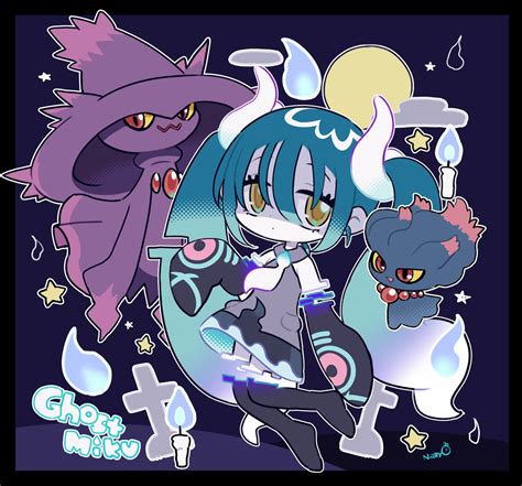 Hatsune Miku Mismagius Misdreavus And Ghost Miku Pokemon And 2 More