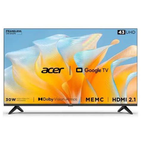 Acer Advanced I Series 4K Ultra HD Ready Smart LED Google TV 109.22 cm ...