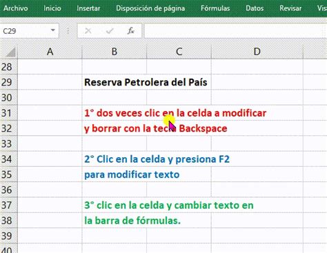 Insertar Y Modificar Texto En Excel Excel B Sico Tecpro Digital