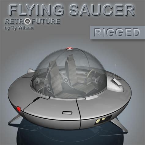 3dsmax retro flying saucer