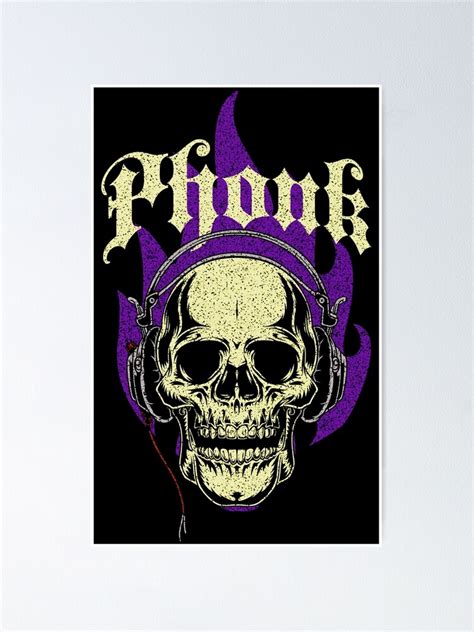 "Phonk Music Skull Blk" Poster for Sale by RuthlessM | Redbubble