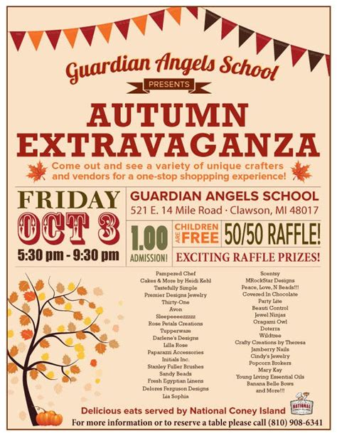 Vendors And Crafters Wanted Autumn Extravaganza At Guardian Angels Catholic School Clawson