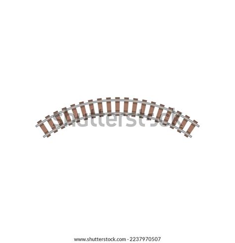 Curved Train Track Vector Illustration Top Stock Vector (Royalty Free ...